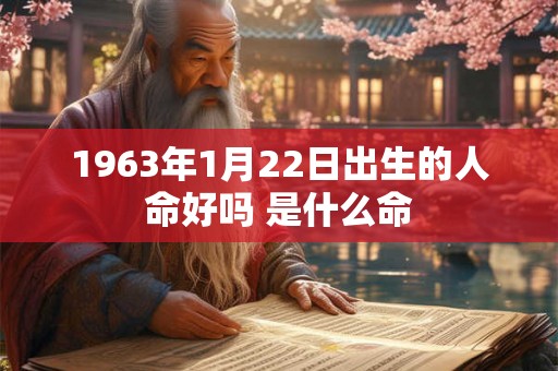 1963年1月22日出生的人命好吗 是什么命