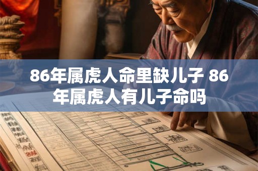 86年属虎人命里缺儿子 86年属虎人有儿子命吗