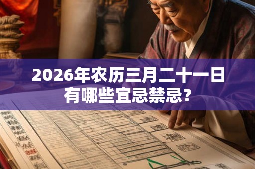 2026年农历三月二十一日有哪些宜忌禁忌？