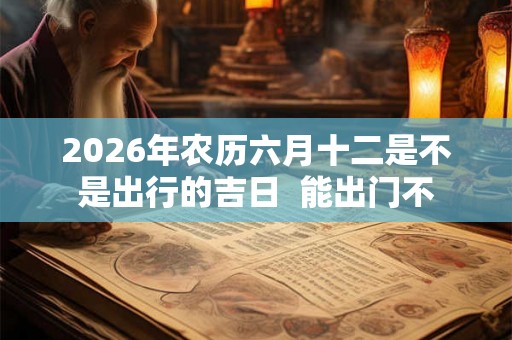 2026年农历六月十二是不是出行的吉日  能出门不