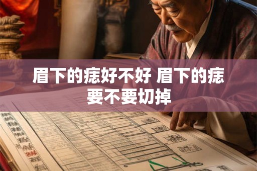 眉下的痣好不好 眉下的痣要不要切掉