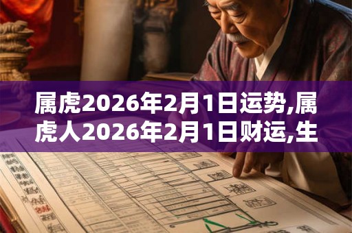 属虎2026年2月1日运势,属虎人2026年2月1日财运,生肖虎2026年2月1日运势