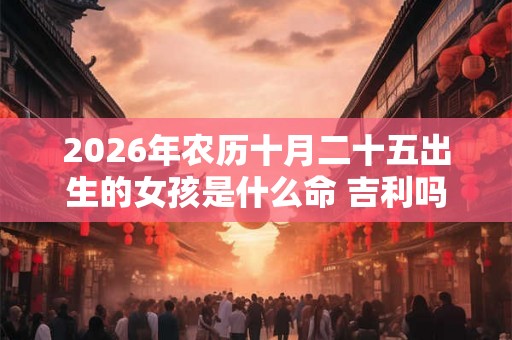 2026年农历十月二十五出生的女孩是什么命 吉利吗