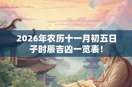 2026年农历十一月初五日子时辰吉凶一览表！