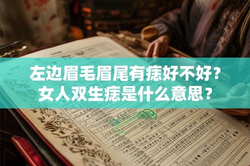 左边眉毛眉尾有痣好不好？女人双生痣是什么意思？