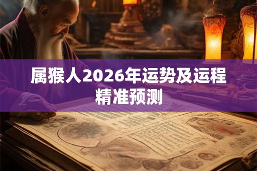 属猴人2026年运势及运程精准预测 属猴人2026年运势及运程精准预测
