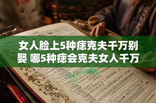 女人脸上5种痣克夫千万别娶 哪5种痣会克夫女人千万别娶