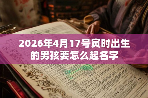 2026年4月17号寅时出生的男孩要怎么起名字
