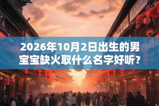 2026年10月2日出生的男宝宝缺火取什么名字好听？
