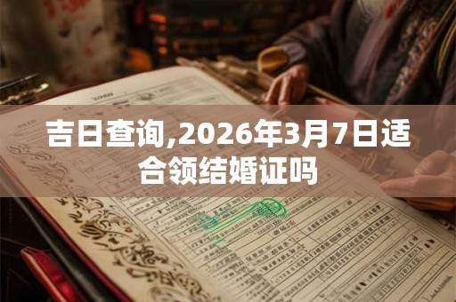 吉日查询,2026年3月7日适合领结婚证吗 吉日查询,2026年3月7日适合领结婚证吗