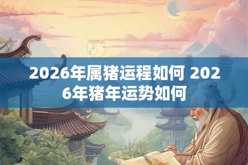 2026年属猪运程如何 2026年猪年运势如何 2026年属猪运程如何 2026年猪年运势如何