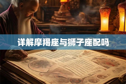 详解摩羯座与狮子座配吗 详解摩羯座与狮子座配吗