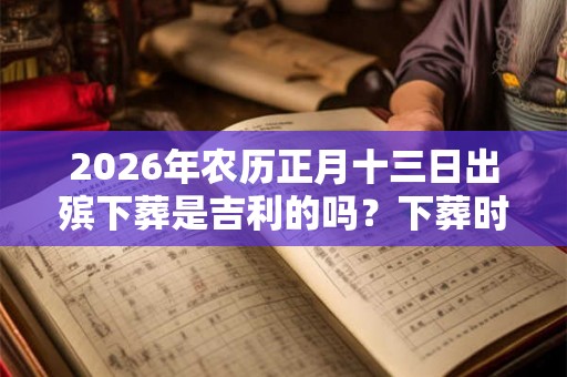 2026年农历正月十三日出殡下葬是吉利的吗？下葬时3种风水好征兆