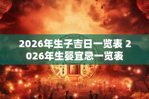2026年生子吉日一览表 2026年生婴宜忌一览表