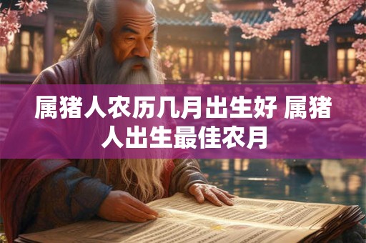 属猪人农历几月出生好 属猪人出生最佳农月