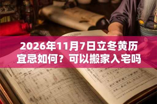 2026年11月7日立冬黄历宜忌如何？可以搬家入宅吗？
