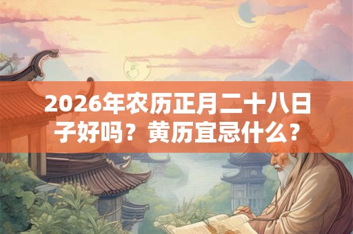 2026年农历正月二十八日子好吗？黄历宜忌什么？