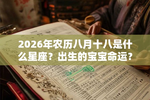 2026年农历八月十八是什么星座？出生的宝宝命运？