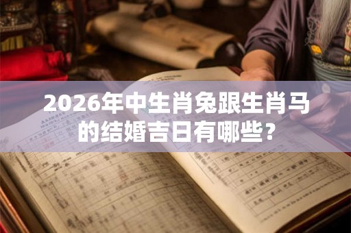 2026年中生肖兔跟生肖马的结婚吉日有哪些？