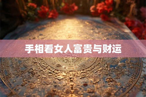 手相看女人富贵与财运