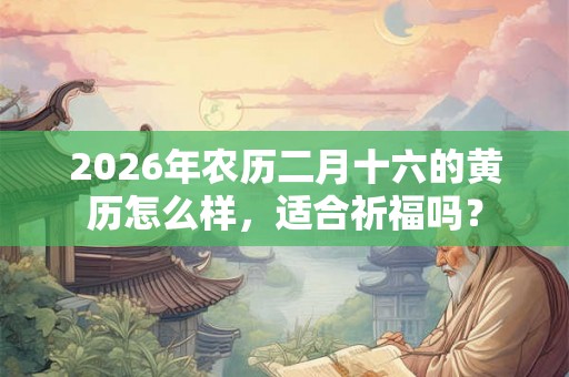 2026年农历二月十六的黄历怎么样，适合祈福吗？