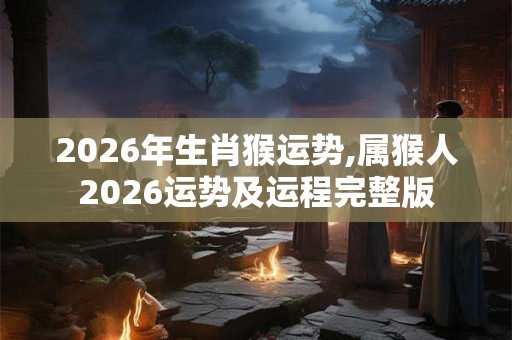 2026年生肖猴运势,属猴人2026运势及运程完整版
