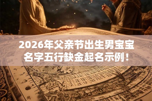 2026年父亲节出生男宝宝名字五行缺金起名示例！