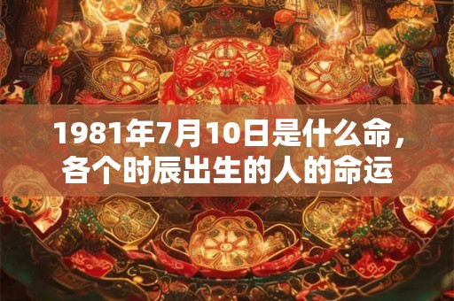 1981年7月10日是什么命，各个时辰出生的人的命运
