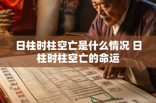 日柱时柱空亡是什么情况 日柱时柱空亡的命运