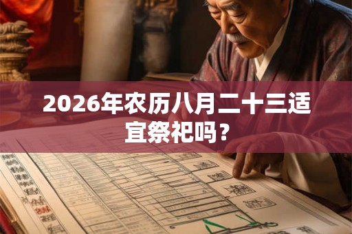 2026年农历八月二十三适宜祭祀吗？