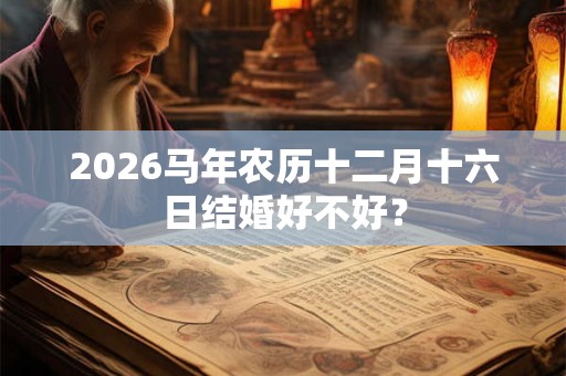 2026马年农历十二月十六日结婚好不好？