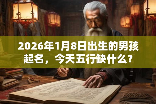 2026年1月8日出生的男孩起名，今天五行缺什么？