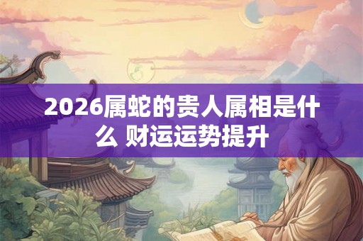 2026属蛇的贵人属相是什么 财运运势提升 2026属蛇的贵人属相是什么 财运运势提升