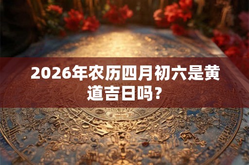2026年农历四月初六是黄道吉日吗？