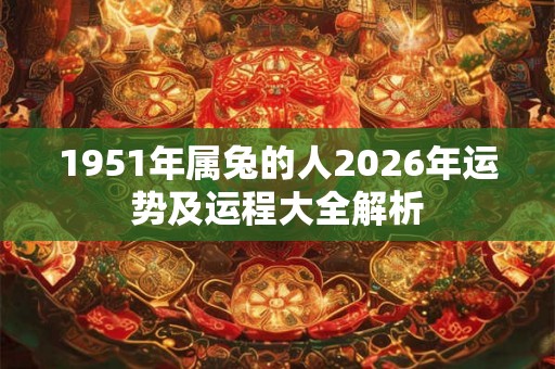 1951年属兔的人2026年运势及运程大全解析