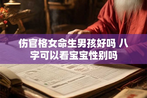 伤官格女命生男孩好吗 八字可以看宝宝性别吗
