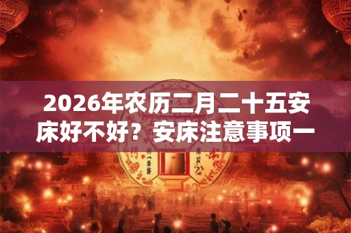 2026年农历二月二十五安床好不好？安床注意事项一览！