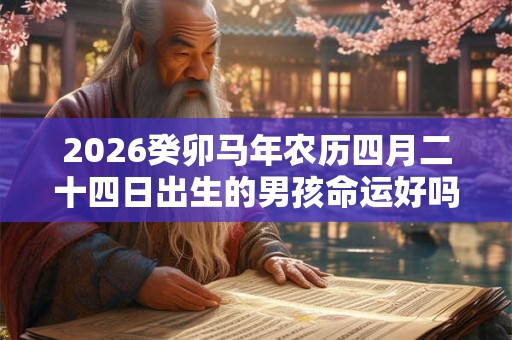 2026癸卯马年农历四月二十四日出生的男孩命运好吗
