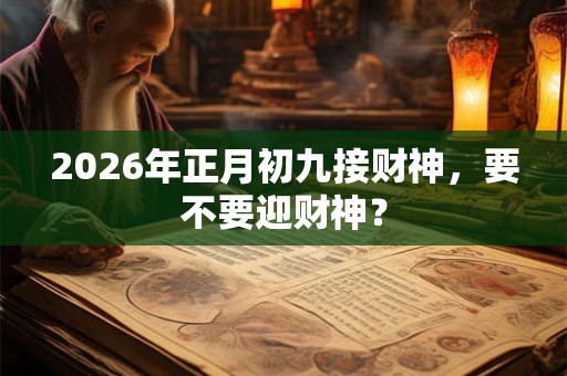 2026年正月初九接财神，要不要迎财神？
