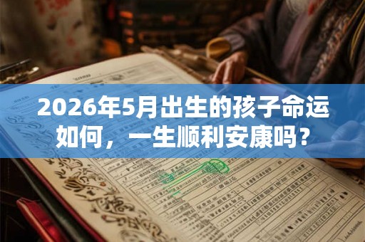 2026年5月出生的孩子命运如何，一生顺利安康吗？