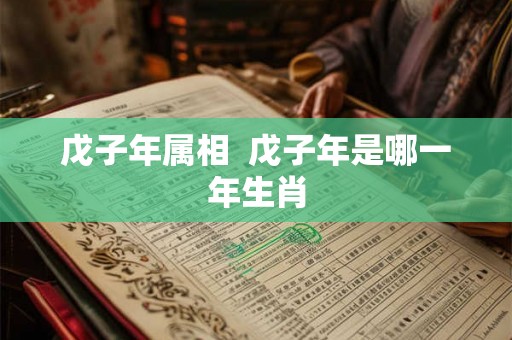 戊子年属相  戊子年是哪一年生肖