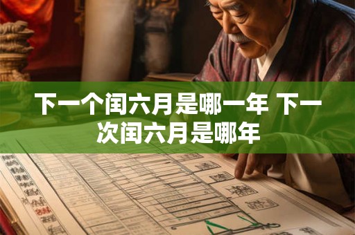 下一个闰六月是哪一年 下一次闰六月是哪年