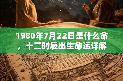 1980年7月22日是什么命，十二时辰出生命运详解