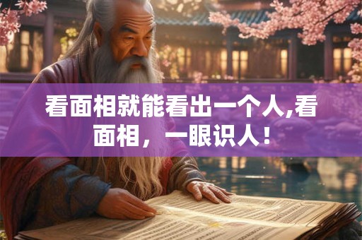看面相就能看出一个人,看面相，一眼识人！