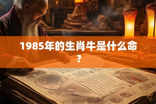 1985年的生肖牛是什么命？