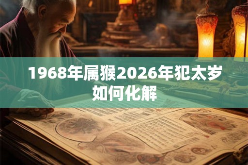 1968年属猴2026年犯太岁如何化解