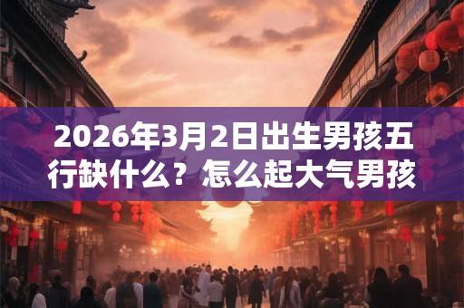 2026年3月2日出生男孩五行缺什么？怎么起大气男孩名字？