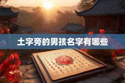 土字旁的男孩名字有哪些