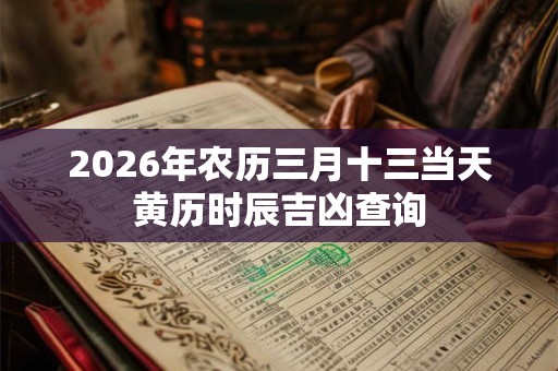 2026年农历三月十三当天黄历时辰吉凶查询