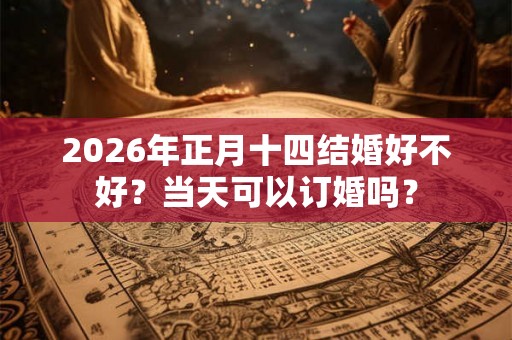 2026年正月十四结婚好不好？当天可以订婚吗？